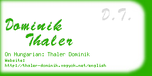 dominik thaler business card